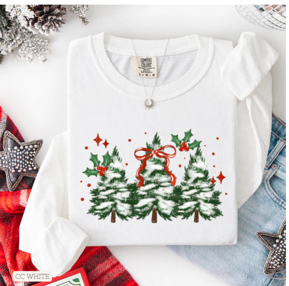 Bow Christmas Tree Long Sleeve T-Shirt